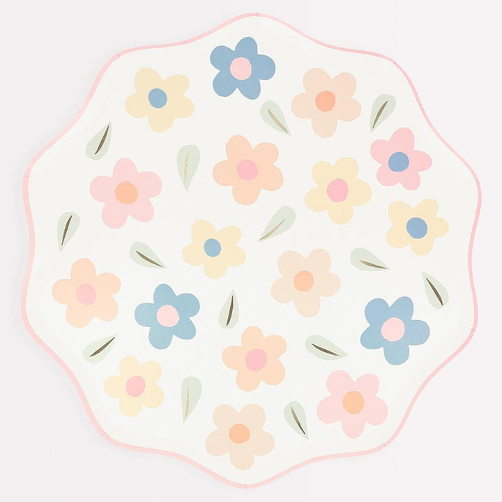 Happy Flowers Dinner Party Plates x 8 | Meri Meri party plates Happy Flowers Dinner Party Plates x 8