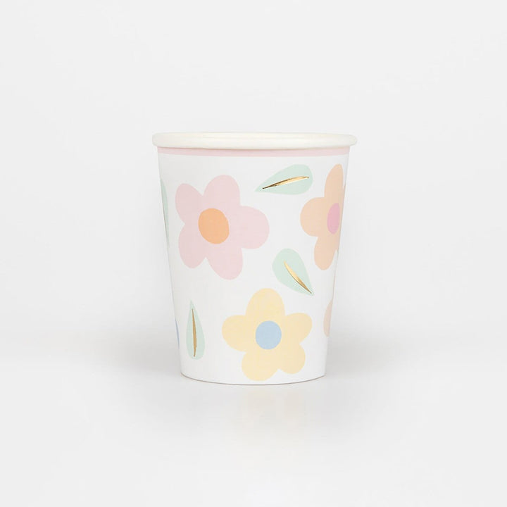 Happy Flowers Party Cups x 8 | Meri Meri party cups Happy Flowers Party Cups x 8