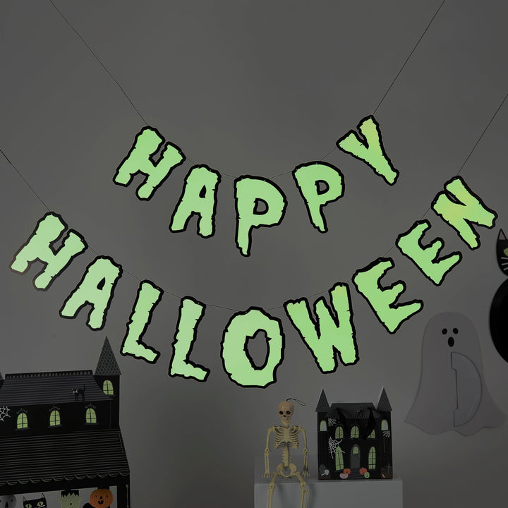 Happy Halloween Glow In the Dark Banner - 2m Bunting Happy Halloween Glow In the Dark Banner - 2m