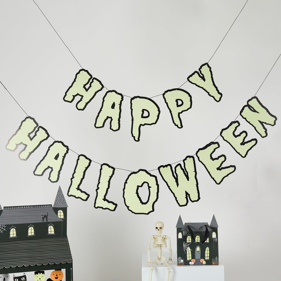 Happy Halloween Glow In the Dark Banner - 2m Bunting Happy Halloween Glow In the Dark Banner - 2m