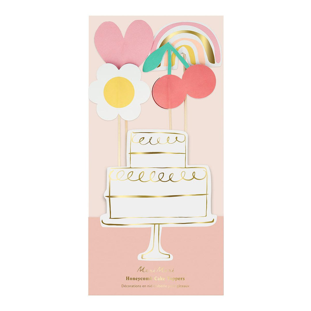 Happy Icons Cake Toppers x 4 | Meri Meri Cake Toppers Happy Icons Cake Toppers x 4