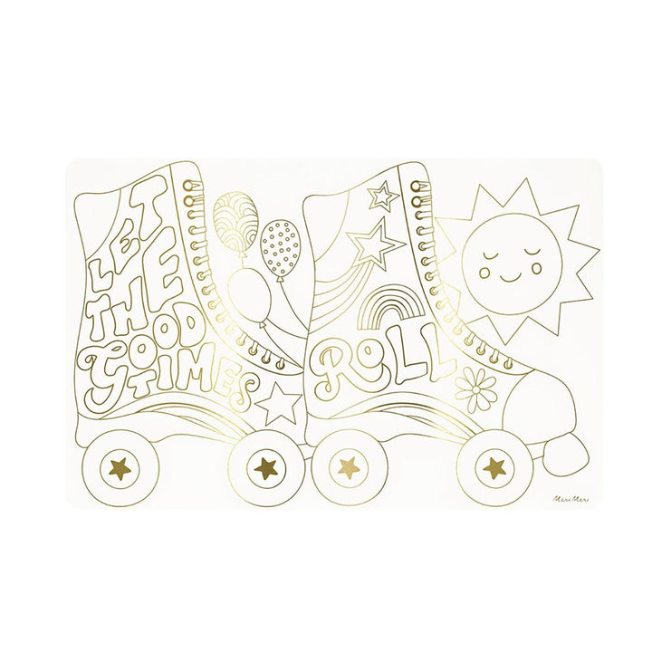 Happy Icons Colouring Party Placemats x 8 | Meri Meri Placemats Happy Icons Colouring Party Placemats x 8