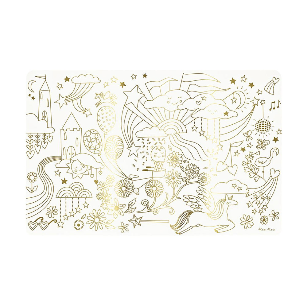 Happy Icons Colouring Party Placemats x 8 | Meri Meri Placemats Happy Icons Colouring Party Placemats x 8