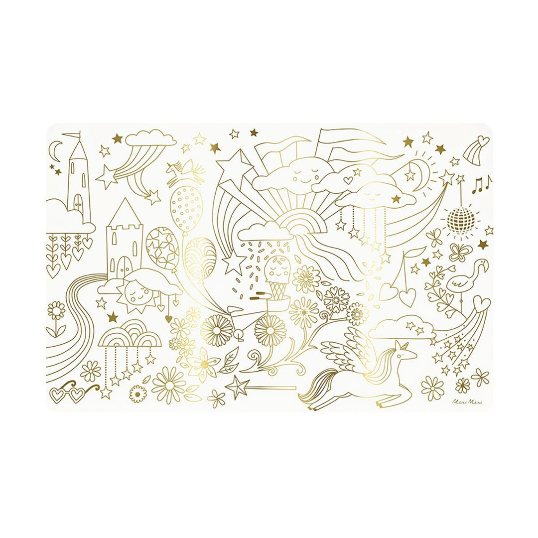 Happy Icons Colouring Party Placemats x 8 | Meri Meri Placemats Happy Icons Colouring Party Placemats x 8