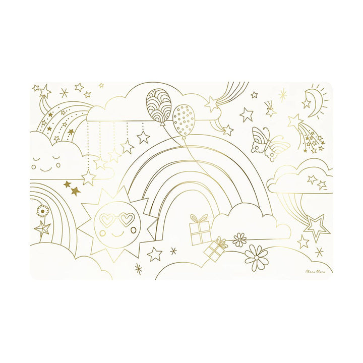 Happy Icons Colouring Party Placemats x 8 | Meri Meri Placemats Happy Icons Colouring Party Placemats x 8