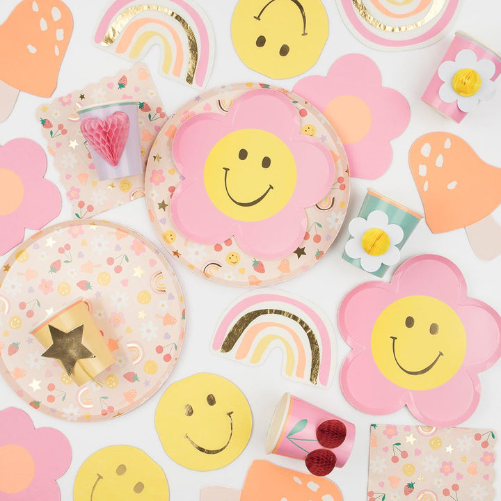 Happy Icons Dinner Party Plates x 8 | Meri Meri party plates Happy Icons Dinner Party Plates x 8