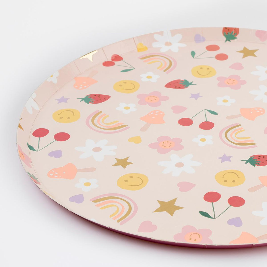Happy Icons Dinner Party Plates x 8 | Meri Meri party plates Happy Icons Dinner Party Plates x 8
