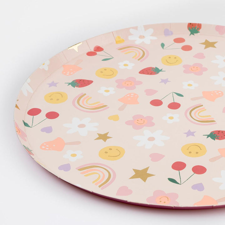 Happy Icons Dinner Party Plates x 8 | Meri Meri party plates Happy Icons Dinner Party Plates x 8