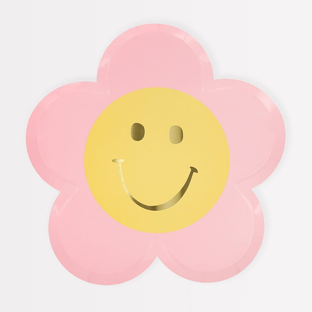 Happy Icons Flower Party Plates x 8 | Meri Meri party plates Happy Icons Flower Party Plates x 8