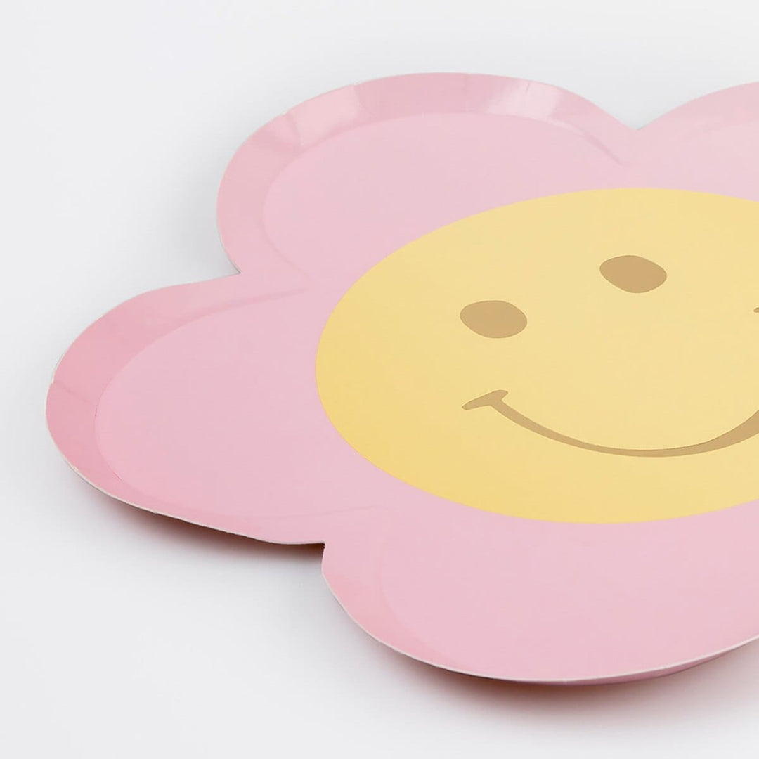Happy Icons Flower Party Plates x 8 | Meri Meri party plates Happy Icons Flower Party Plates x 8