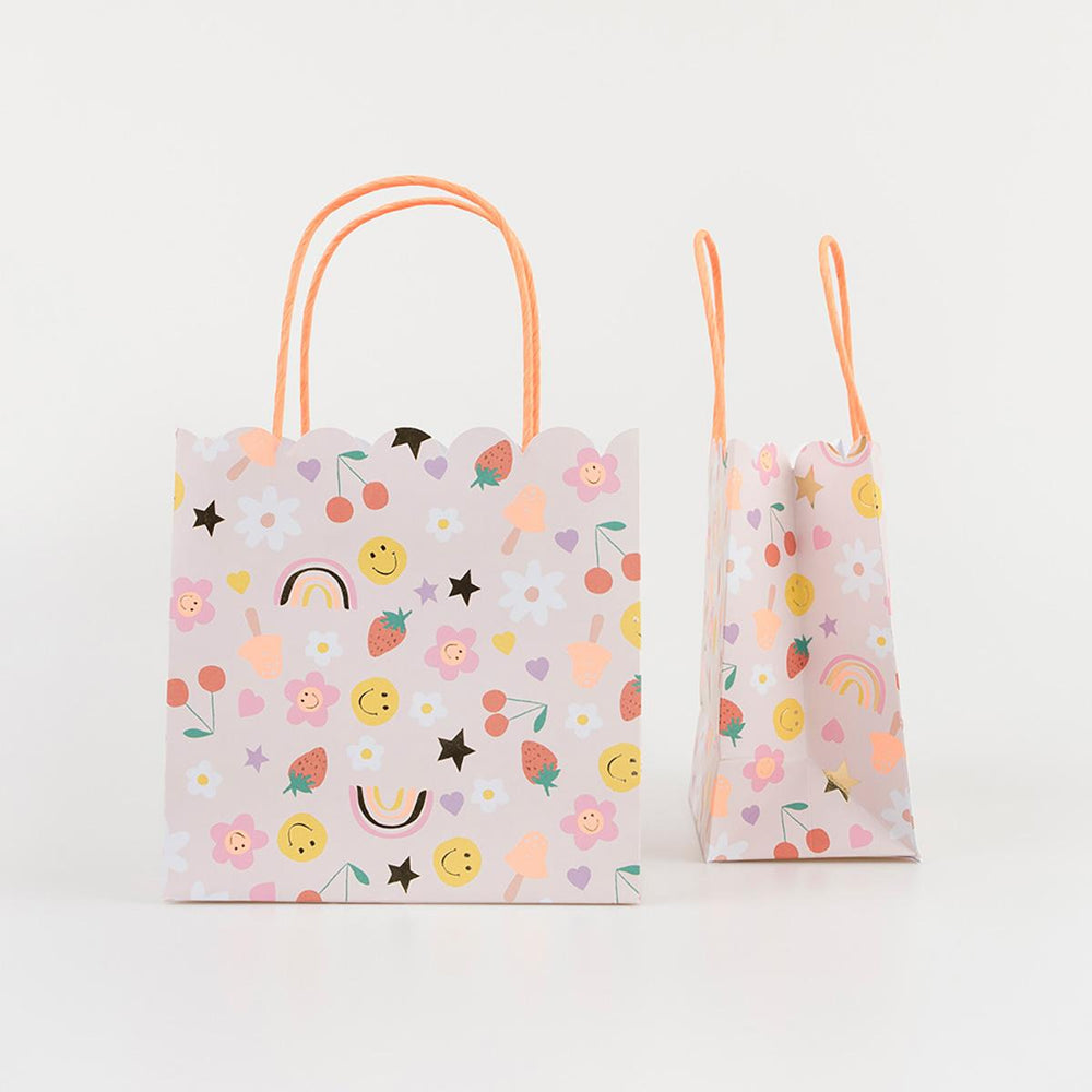 Happy Icons Party Bags x 8 | Meri Meri | Little Big Party Party Bags Happy Icons Party Bags x 8