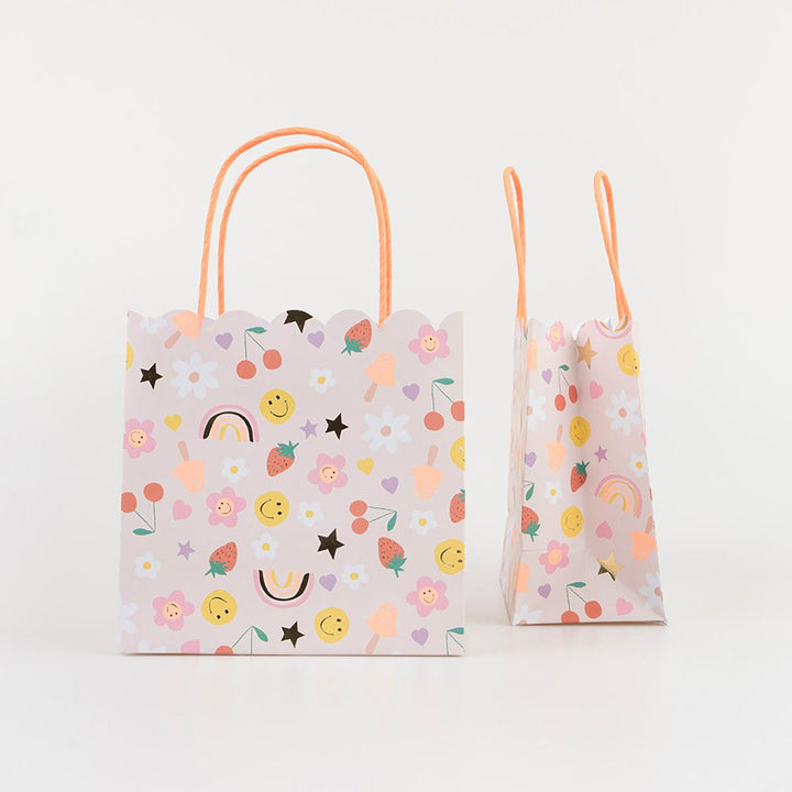 Happy Icons Party Bags x 8 | Meri Meri | Little Big Party Party Bags Happy Icons Party Bags x 8