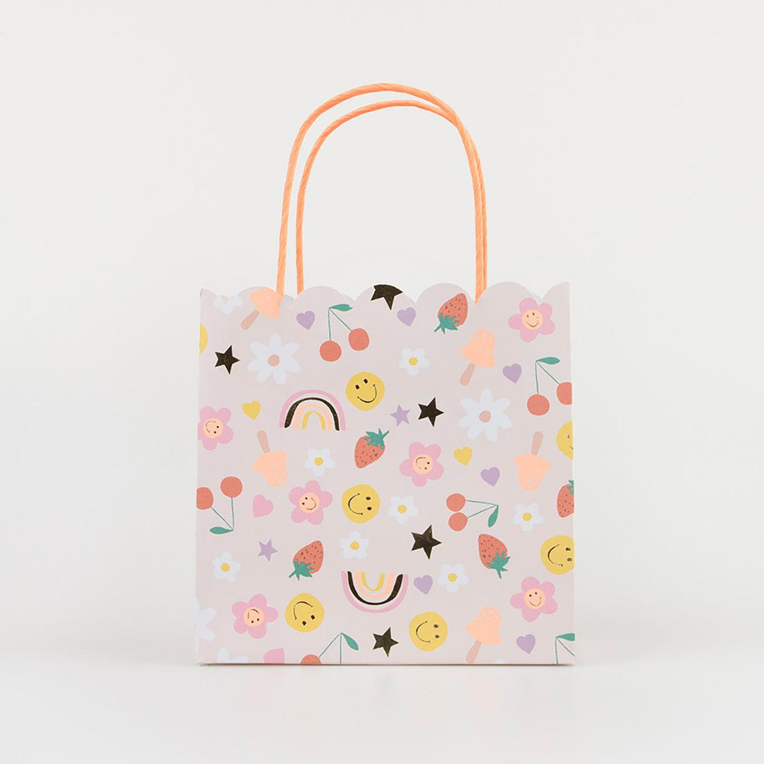 Happy Icons Party Bags x 8 | Meri Meri | Little Big Party Party Bags Happy Icons Party Bags x 8