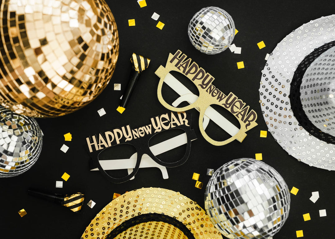 Happy New Year Party Glasses x 6 Party Accessories Happy New Year Party Glasses x 6