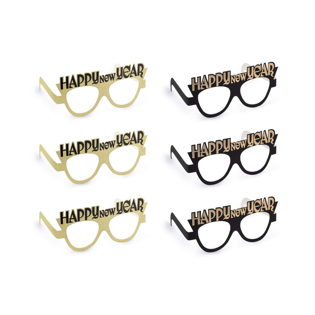 Happy New Year Party Glasses x 6 Party Accessories Happy New Year Party Glasses x 6
