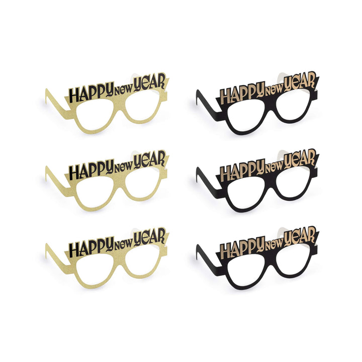 Happy New Year Party Glasses x 6 Party Accessories Happy New Year Party Glasses x 6