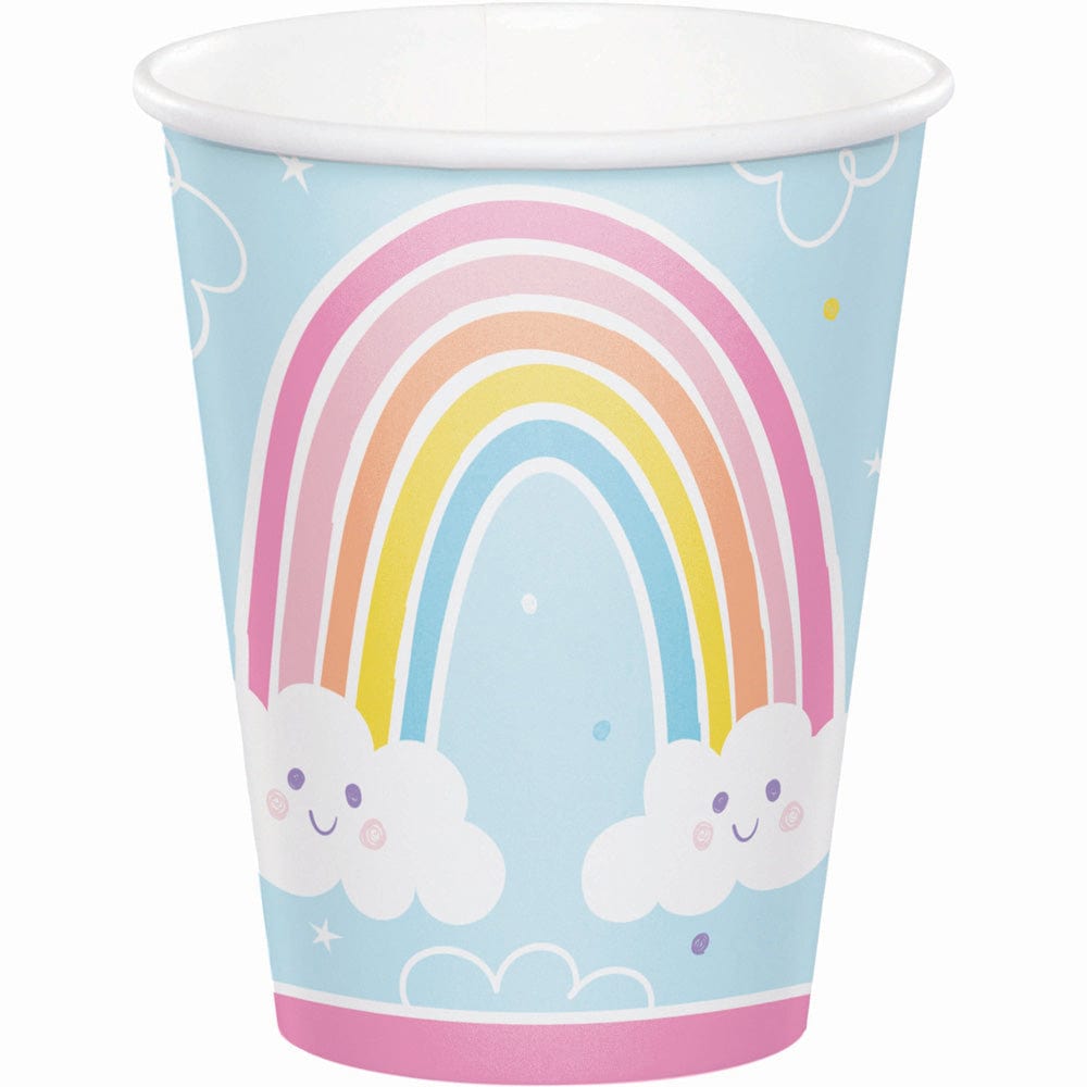 Paper Cup Happy Rainbow Party Cups x 8