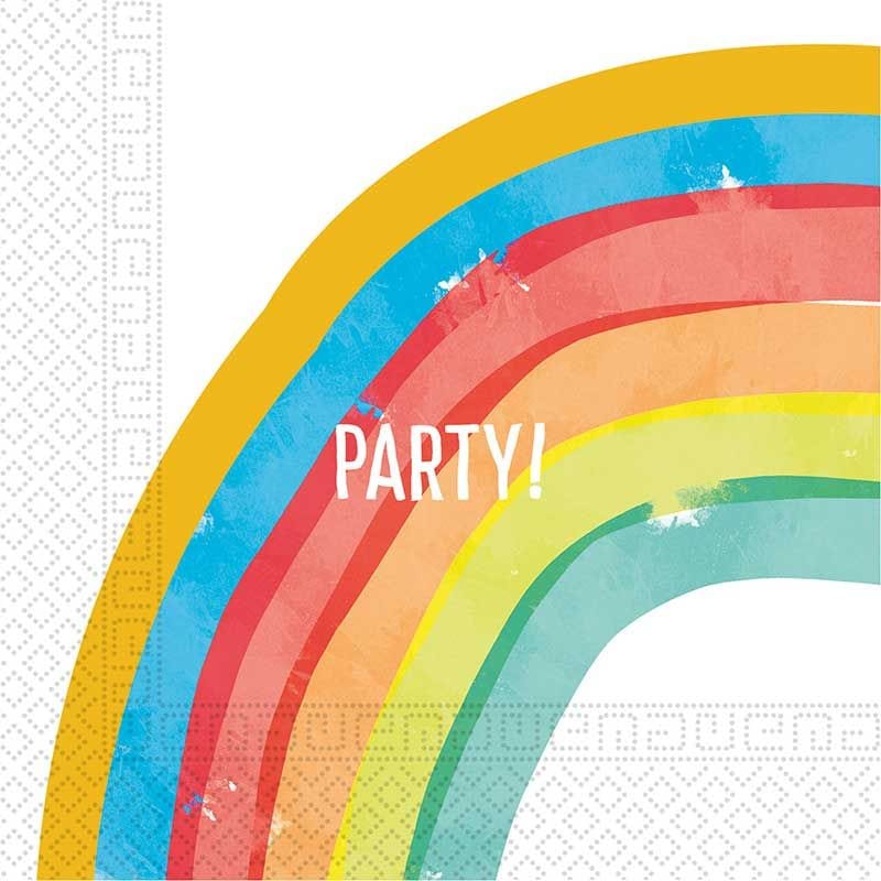 Happy Rainbow Party Napkins x 20 party napkins Happy Rainbow Party Napkins x 20
