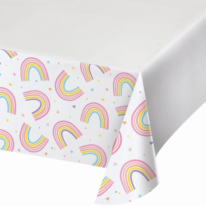 Disposable Tableware Happy Rainbow Party Tablecover