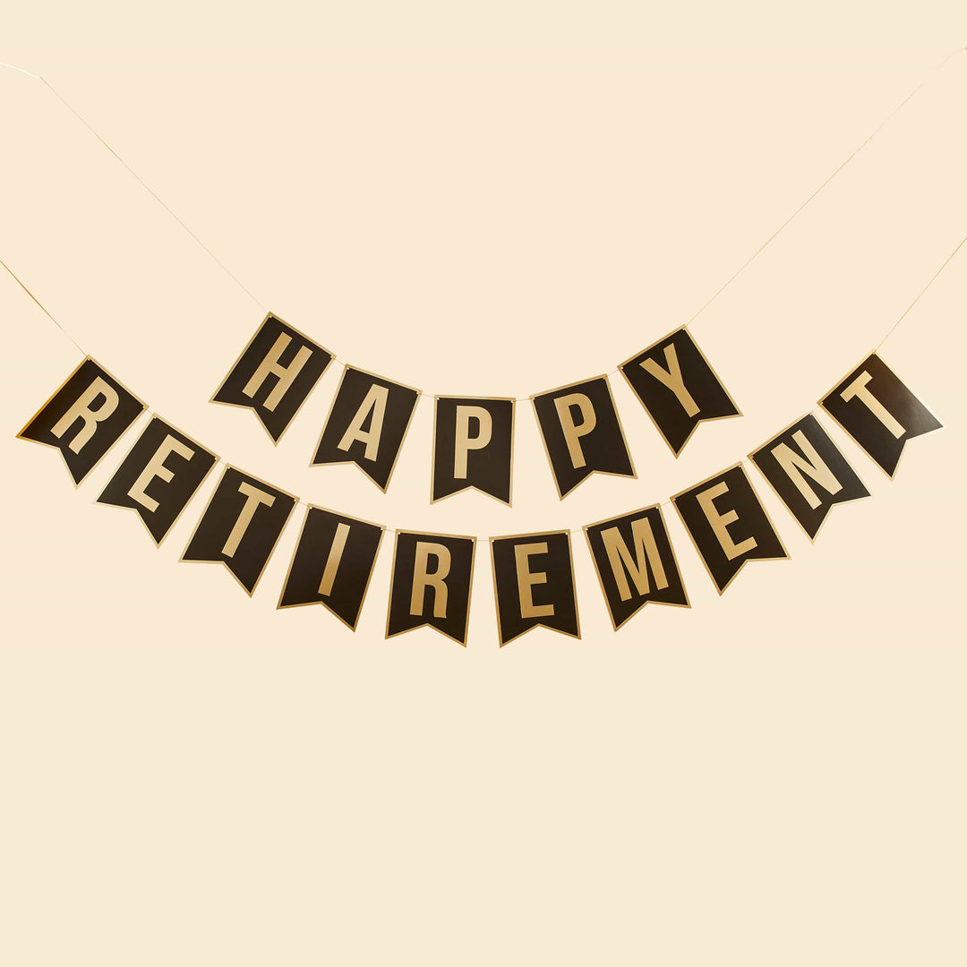 Happy Retirement Banner | Retirement Party Decorations UK Banners Happy Retirement Banner