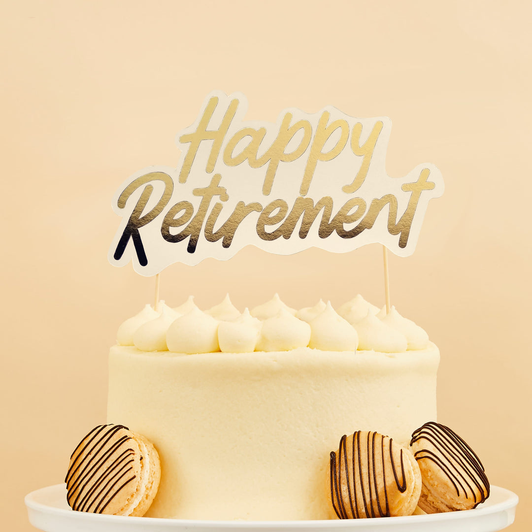 Happy Retirement Card Cake Topper Decoration Cake Topper Happy Retirement Card Cake Topper