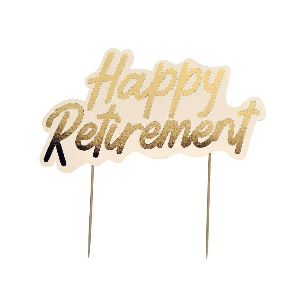 Happy Retirement Card Cake Topper | Retirement Party Supplies UK Cake Topper Happy Retirement Card Cake Topper