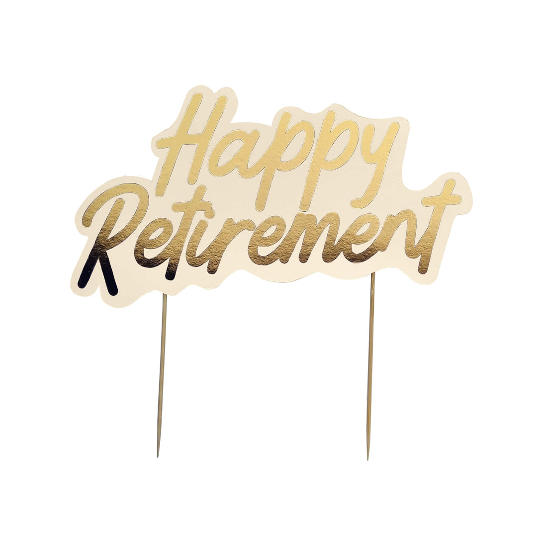 Happy Retirement Card Cake Topper | Retirement Party Supplies UK Cake Topper Happy Retirement Card Cake Topper