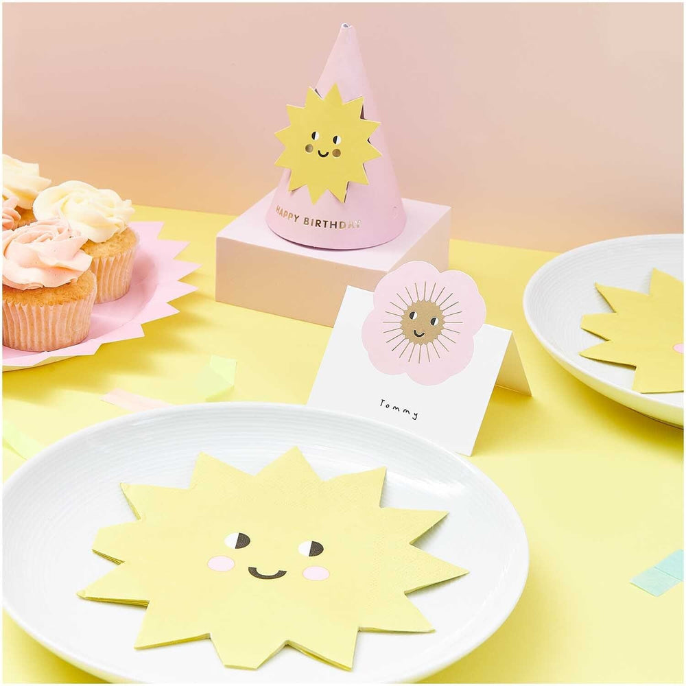 Happy Sun Party Napkins x 20 - Summer Party Supplies Paper Napkins Happy Sun Party Napkins x 20