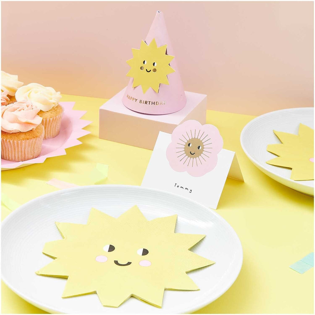 Happy Sun Party Napkins x 20 - Summer Party Supplies Paper Napkins Happy Sun Party Napkins x 20
