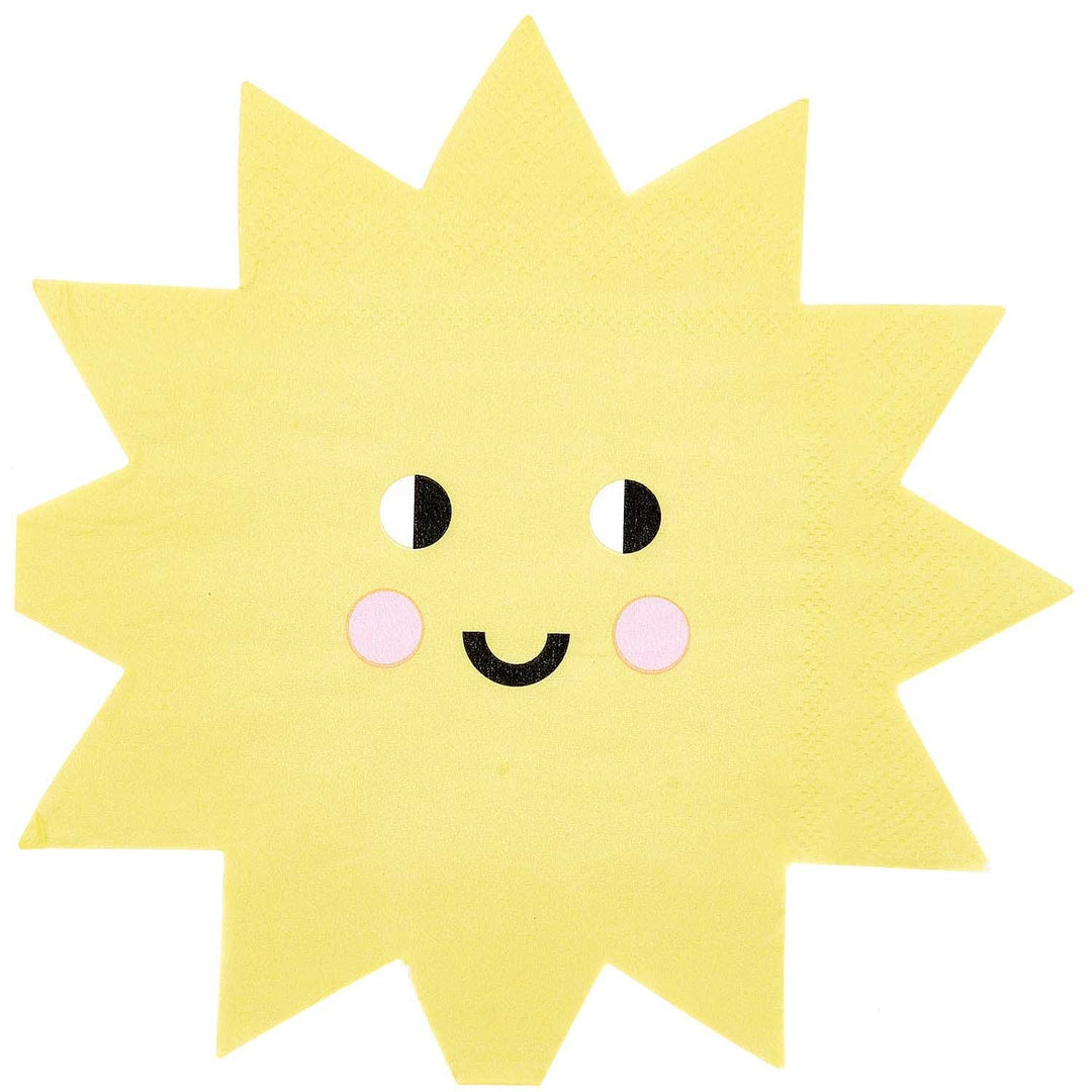Happy Sun Party Napkins x 20 - Summer Party Supplies Paper Napkins Happy Sun Party Napkins x 20