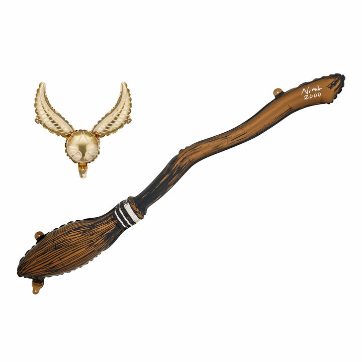 Harry Potter Broomstick and Golden Snitch Foil Balloon Set - Harry Potter Balloons Foil Balloon Harry Potter Broomstick and Golden Snitch Foil Balloon Set