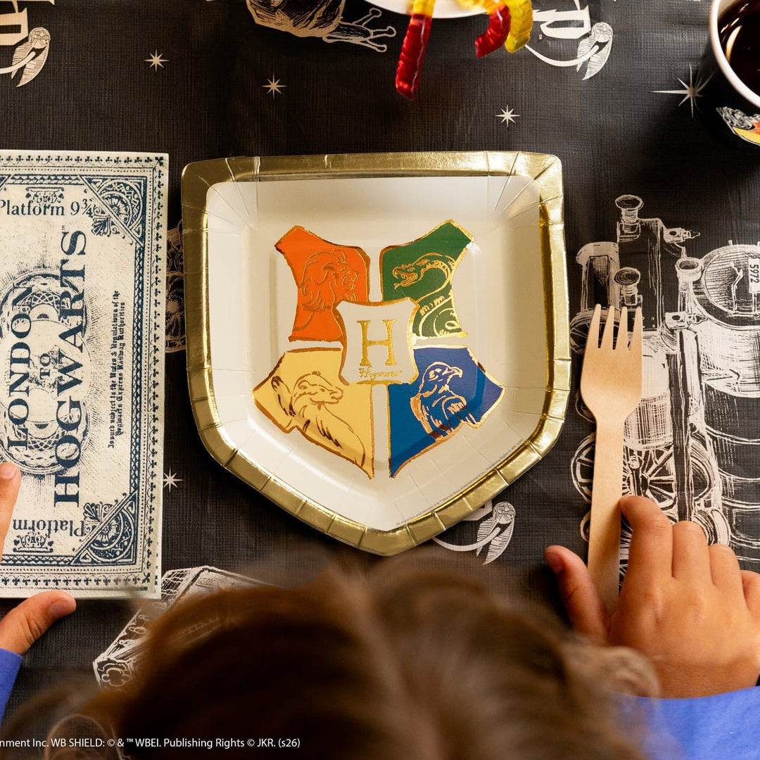 Harry Potter Hogwarts Crest Party Plates x 6 - Harry Potter Tableware Disposable Plates Harry Potter Hogwarts Crest Party Plates x 6