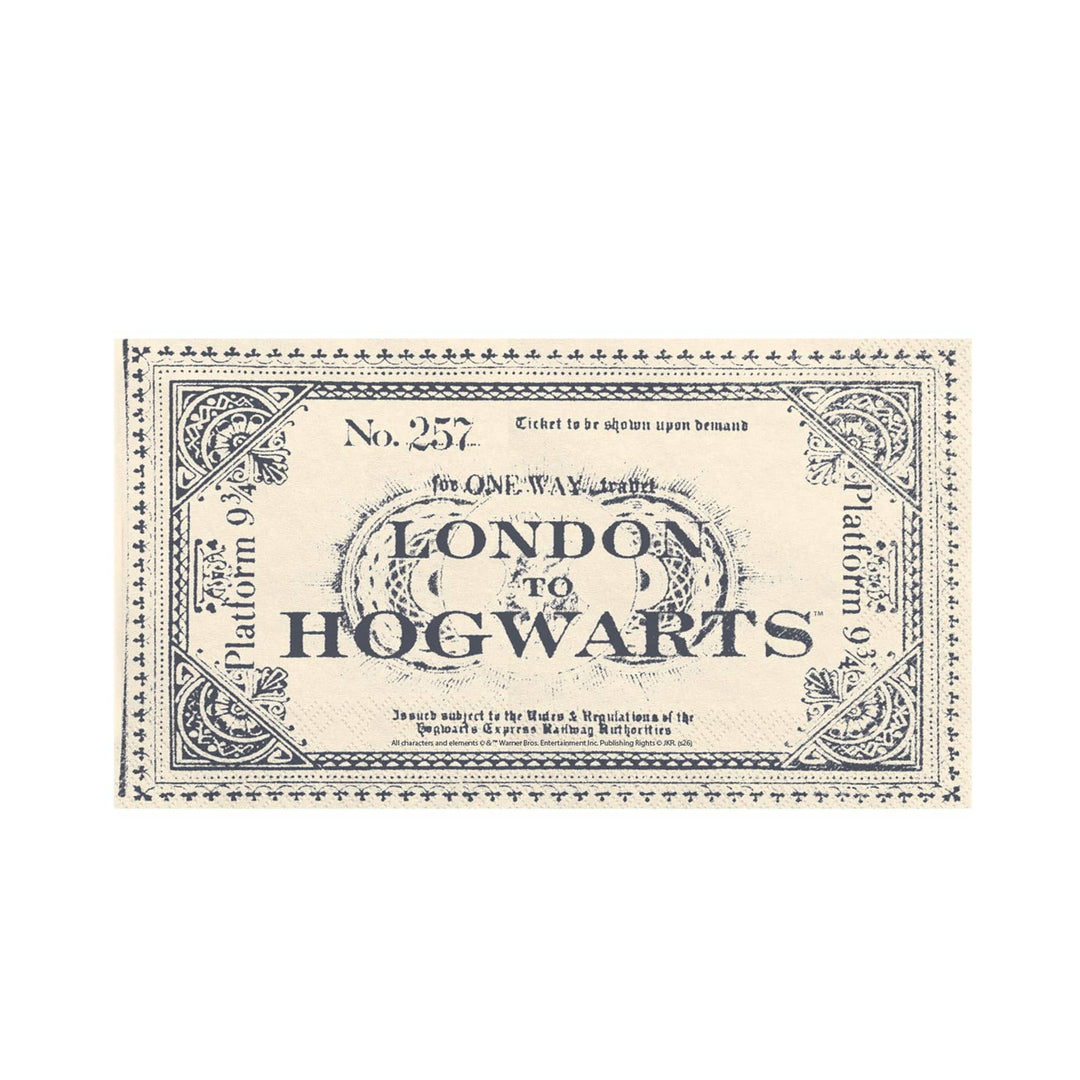 Harry Potter Hogwarts Express Ticket Party Napkins x 20 - Harry Potter Tableware Paper Napkins Harry Potter Hogwarts Express Ticket Party Napkins x 20