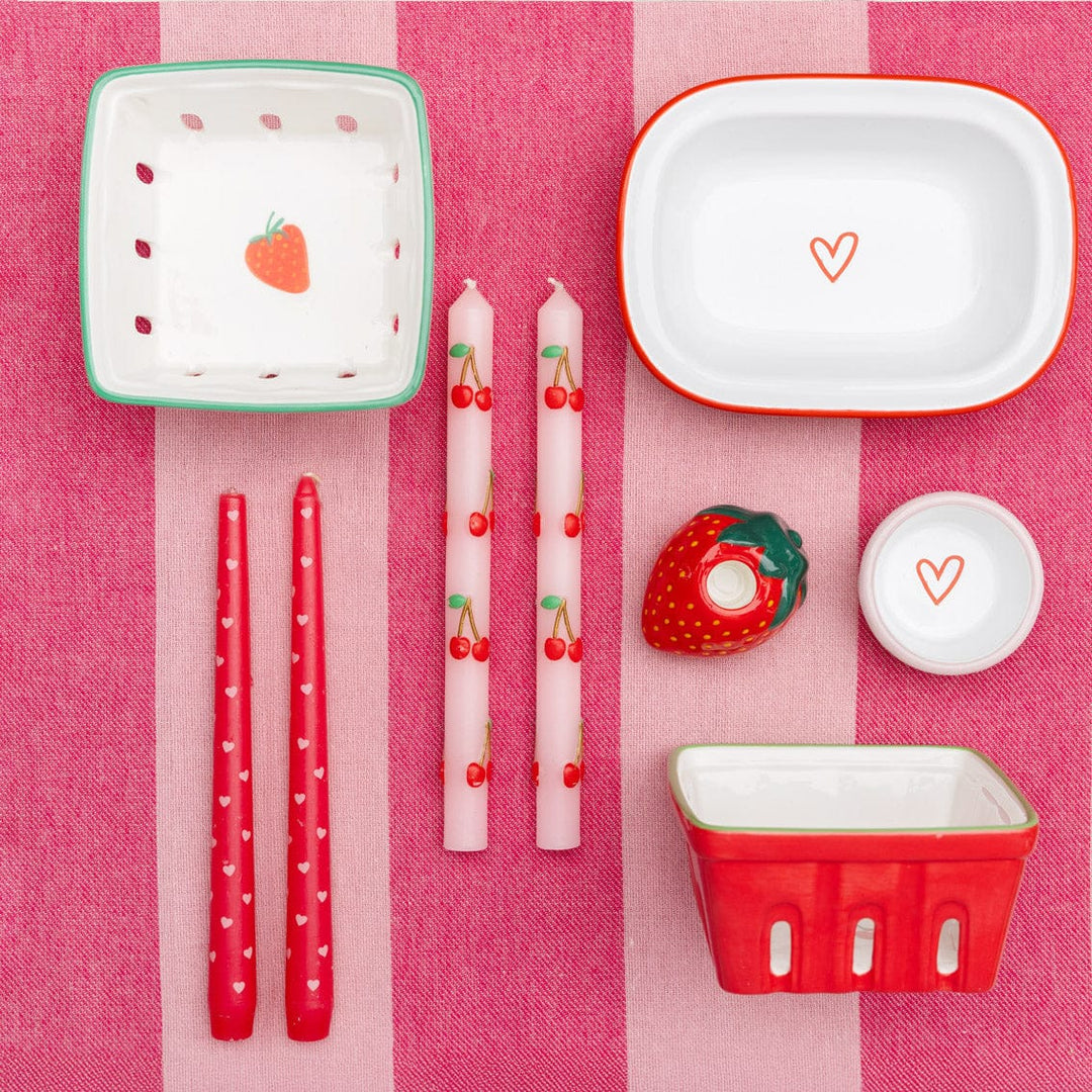 Heart Taper Dinner Candles - 2 Pack Candles Heart Taper Dinner Candles - 2 Pack