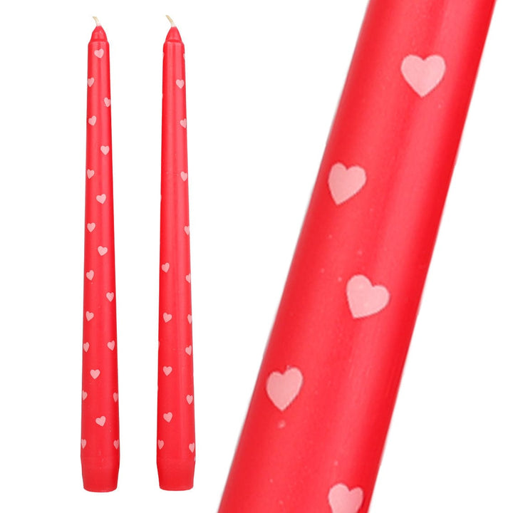 Heart Taper Dinner Candles - 2 Pack Candles Heart Taper Dinner Candles - 2 Pack