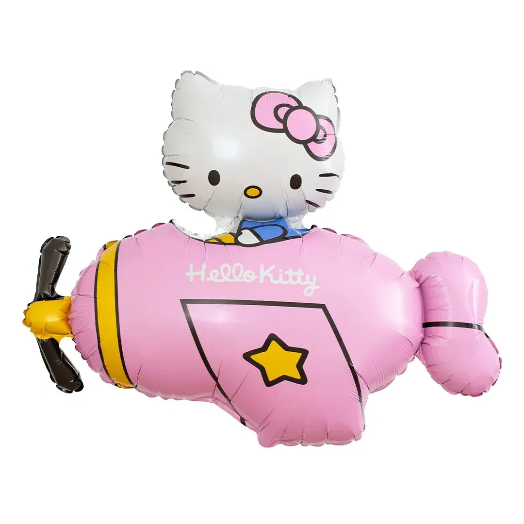 Hello Kitty Pink Airplane Shaped Foil Balloon Balloons Hello Kitty Pink Airplane Shaped Foil Balloon