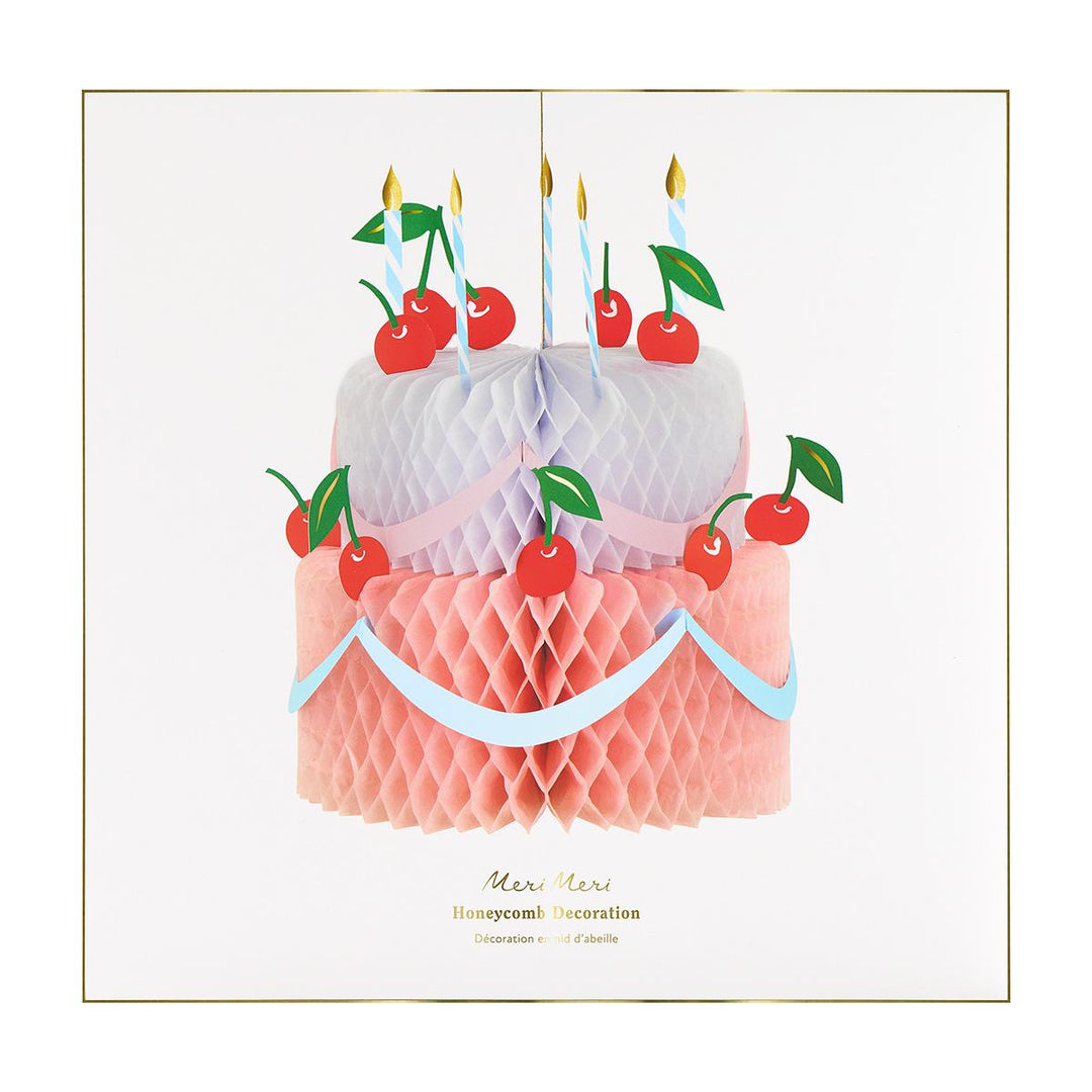 Honeycomb Birthday Cake Decoration | Meri Meri | Little Big Party Party Decorations Honeycomb Birthday Cake Decoration