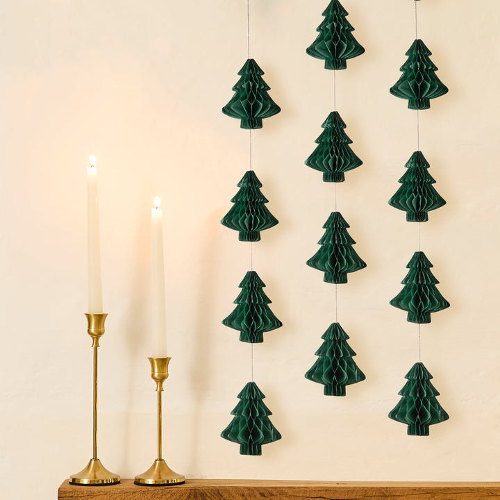 Honeycomb Christmas Tree Garland - 2m bunting Honeycomb Christmas Tree Garland - 2m