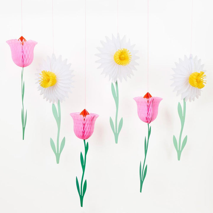Honeycomb Flower Party Decorations x 6 | Meri Meri | Little Big Party Party Decorations Honeycomb Flower Party Decorations x 6