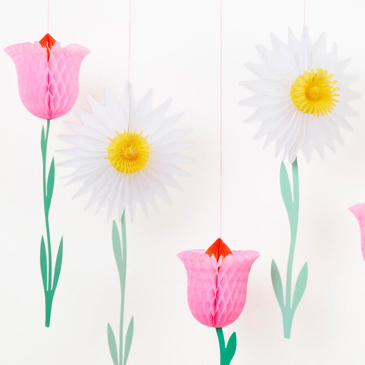 Honeycomb Flower Party Decorations x 6 | Meri Meri | Little Big Party Party Decorations Honeycomb Flower Party Decorations x 6