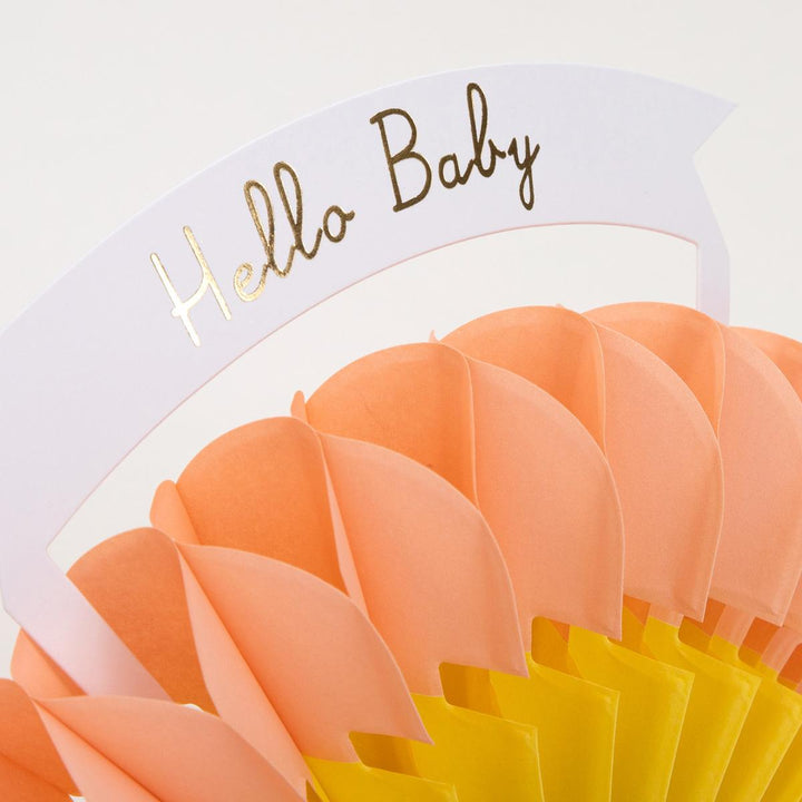 Honeycomb Rainbow New Baby Card | Meri Meri Greetings Card Honeycomb Rainbow New Baby Card