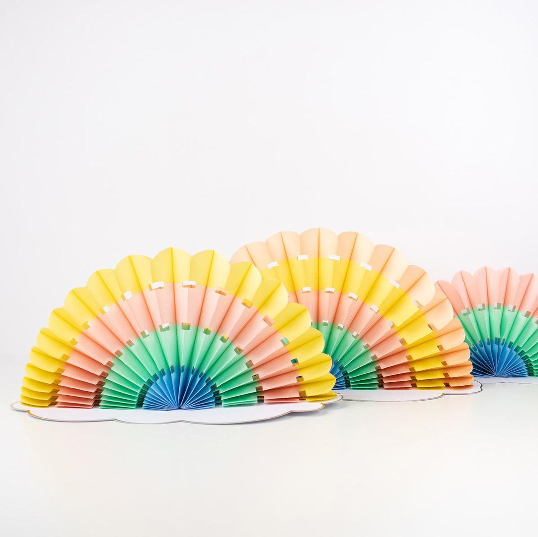 Honeycomb Rainbow Party Decorations x 3 | Meri Meri Rainbow Party Party Decorations Honeycomb Rainbow Party Decorations x 3