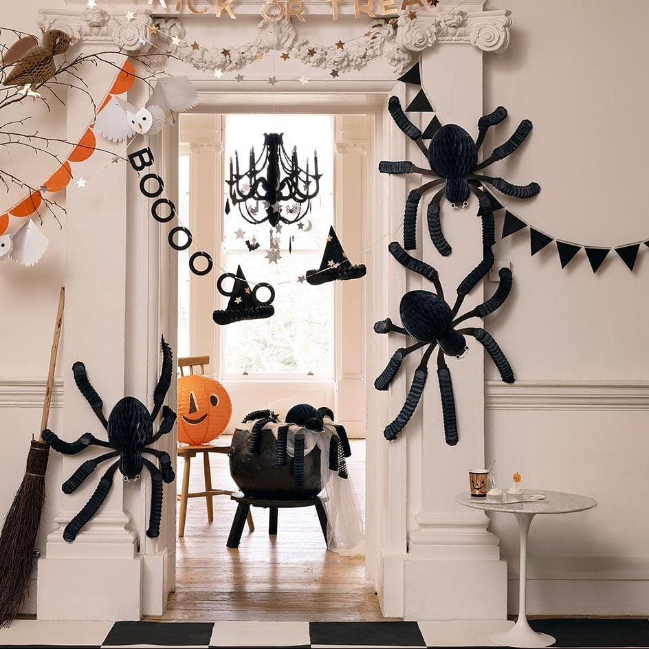 Honeycomb Spider Decorations x 3 | Meri Meri | Little Big Party Party Decorations Honeycomb Spider Decorations x 3