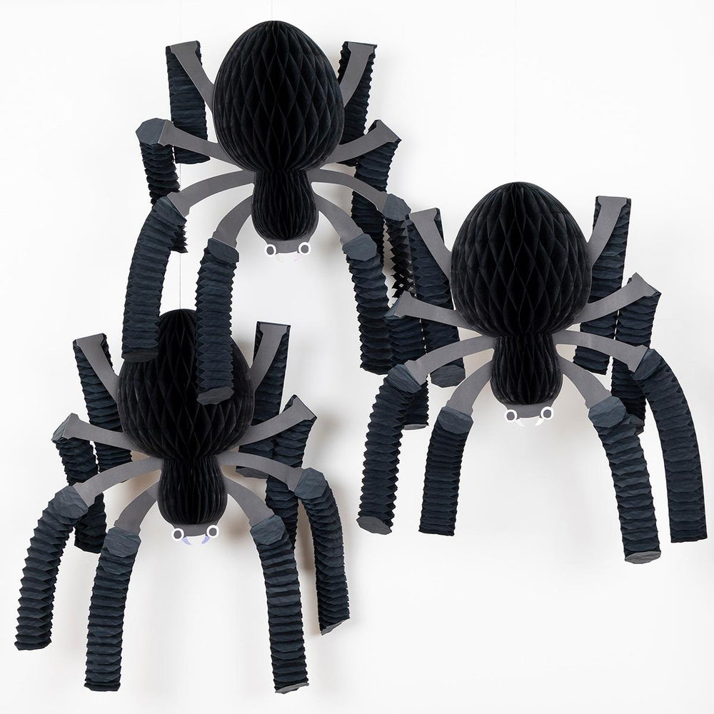 Honeycomb Spider Decorations x 3 | Meri Meri | Little Big Party Party Decorations Honeycomb Spider Decorations x 3