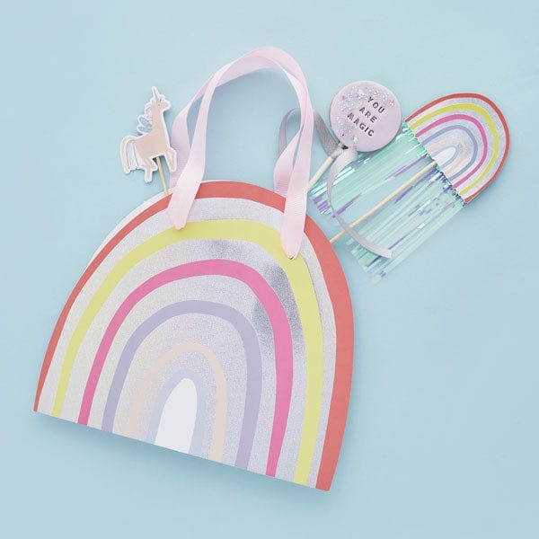 Hootyballoo Party Supplies - Rainbow Party Bags x 5 Party Supplies Rainbow Party Bags x 5