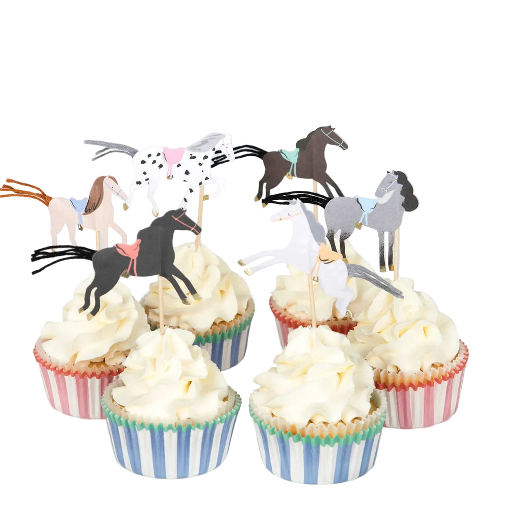 Horse Party Cupcake Kit (x 24 toppers) - Horse Birthday Party Decorations Meri Meri Cupcake Toppers Horse Party Cupcake Kit (x 24 toppers)