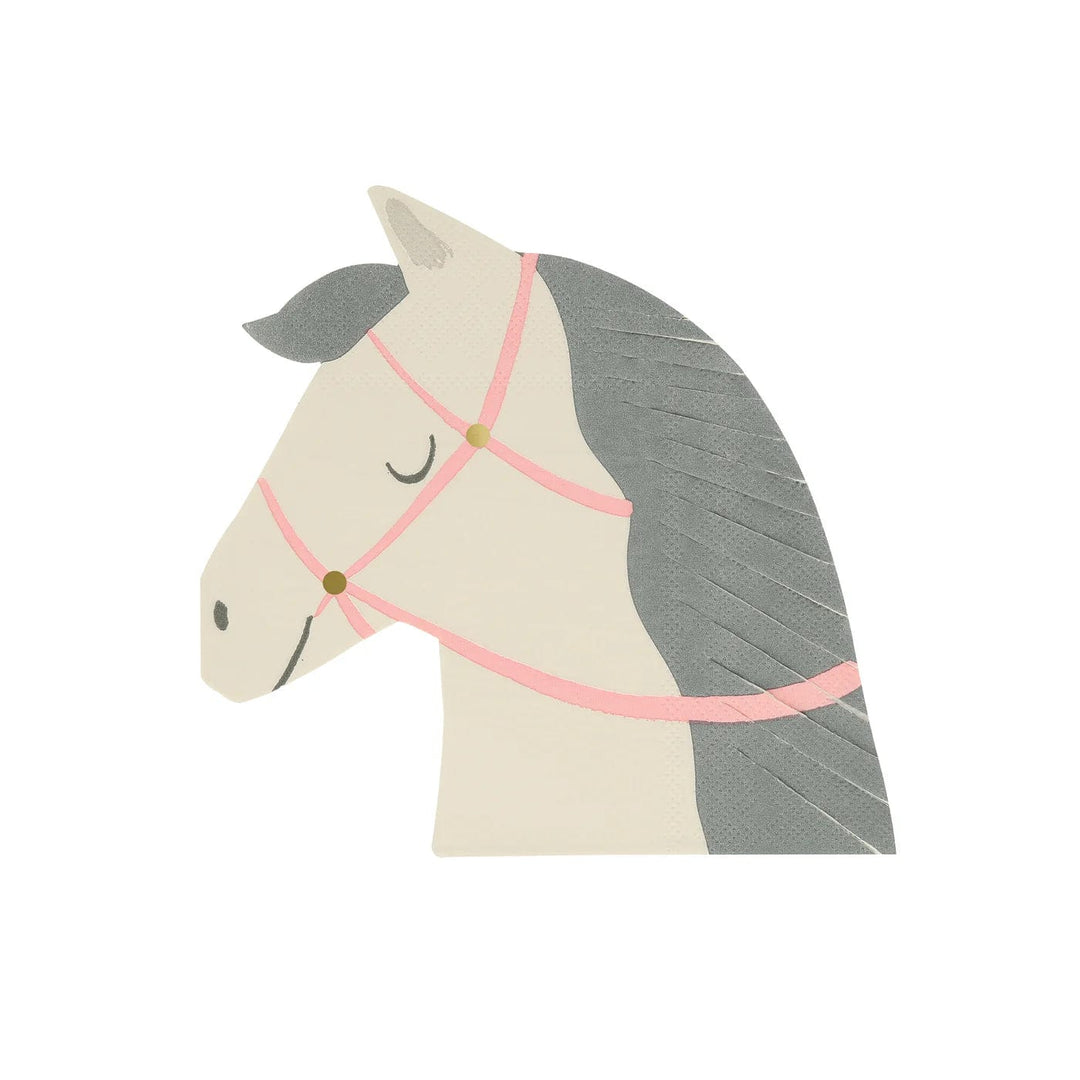 Horse Party Napkins x 16 - Horse Birthday Party Supplies Meri Meri Paper Napkins Horse Party Napkins x 16