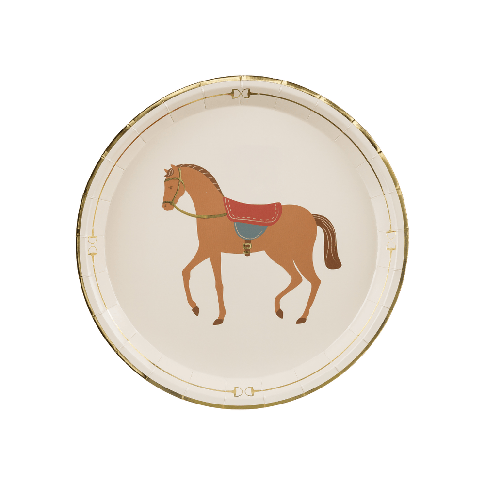 Horse Party Paper Plates x 6 - Horse Birthday Party Supplies Disposable Plates Horse Party Paper Plates x 6