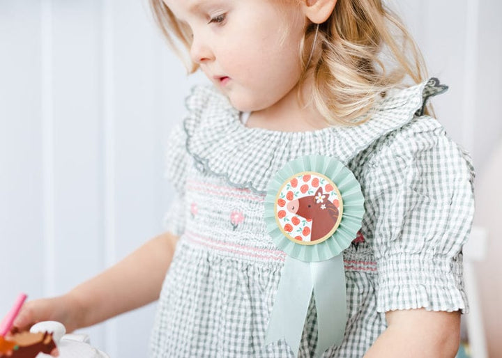 Horse Party Rosettes x 3 - Horse Birthday Party Supplies Rosette Horse Party Rosettes x 3