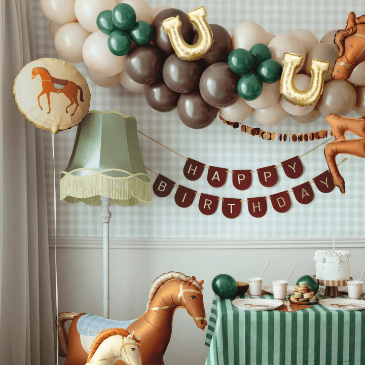 Horseshoe Air-fill Foil Balloons x 3 - Horse Party Decorations Balloons Horseshoe Air-fill Foil Balloons x 3